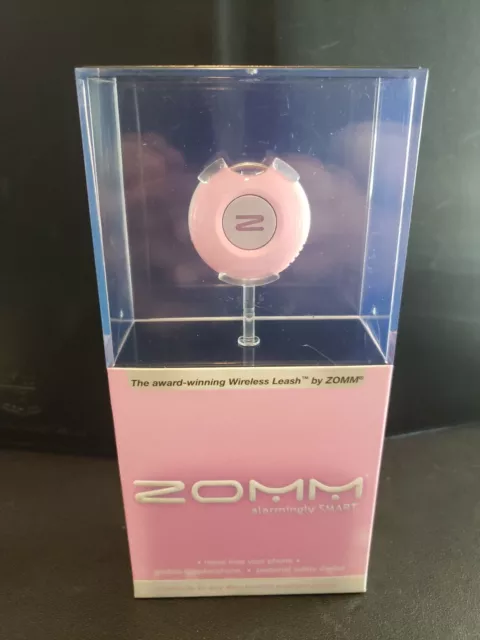 Zomm Wireless Leash Bluetooth Personal Safety Device for Mobile Phones PINK  NEW