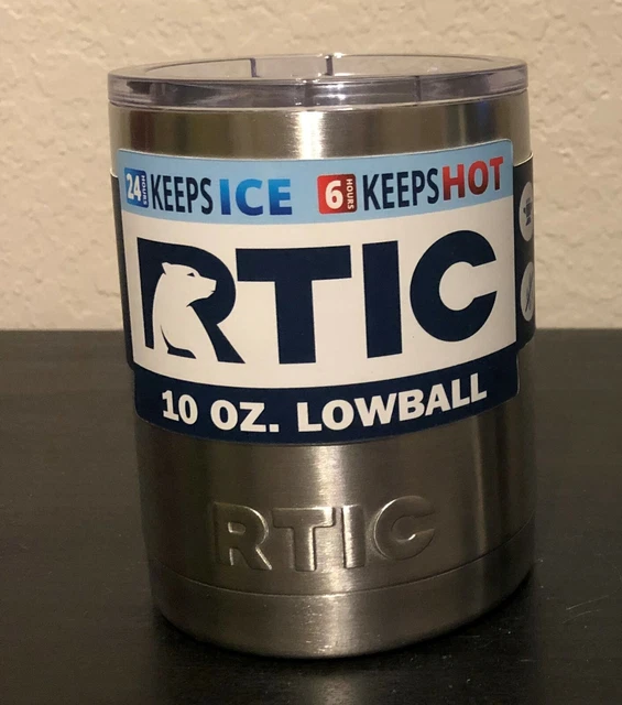 NEW RTIC 10 oz. Lowball Stainless Steel Hot Cold Double Wall Tumbler No Box