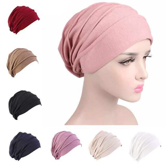 Elegantes Damen Turban-Kopftuch Mit Blumenmuster – Elastisch, Für Chemotherapie, Hijab Oder Als Stylische Kopfbedeckung