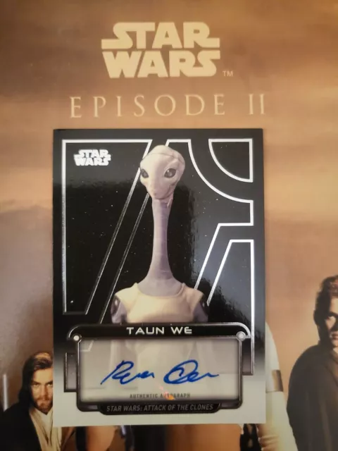 Topps Star Wars Galaktische Files Taun We Rena Owen Autogramm