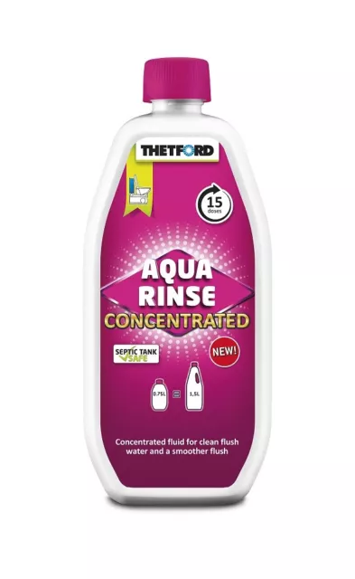 *NEW* Thetford Aqua Rinse Concentrate toilet additive 750mls T30651ZK