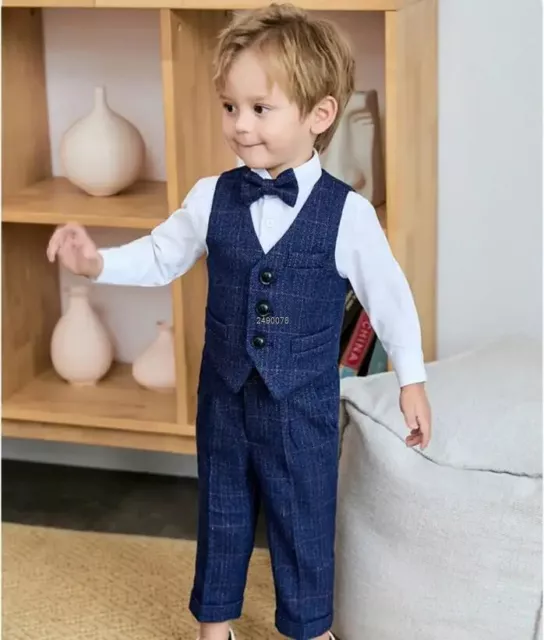 Boys Birthday Party Luxurious Formal Suit for Wedding Performance 2024