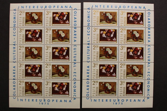 Rumänien, MiNr. 3258-3259 Kleinbögen, postfrisch / MNH - 658108