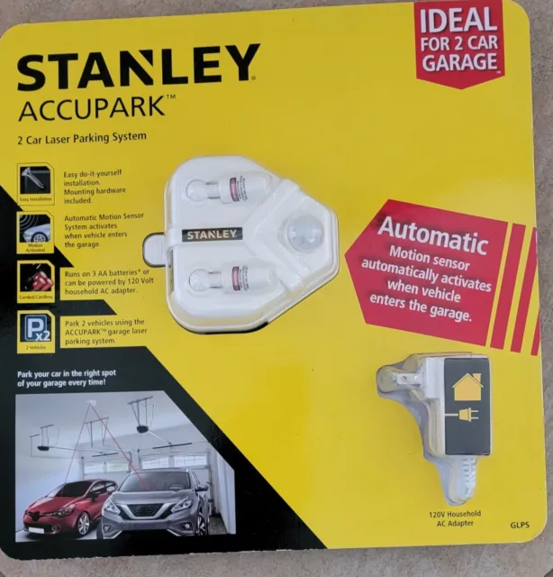 NEW Stanley Accupark Garage Parking 2 Car Laser Parking System Assist Guide