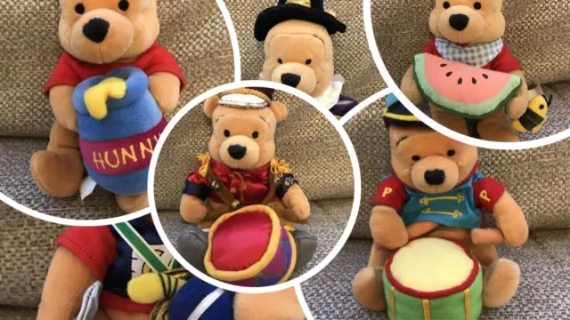Winnie The Pooh bear family Disney soft toy bears plush collectables