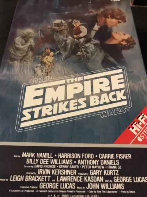 star wars the empire strikes back vhs 1984