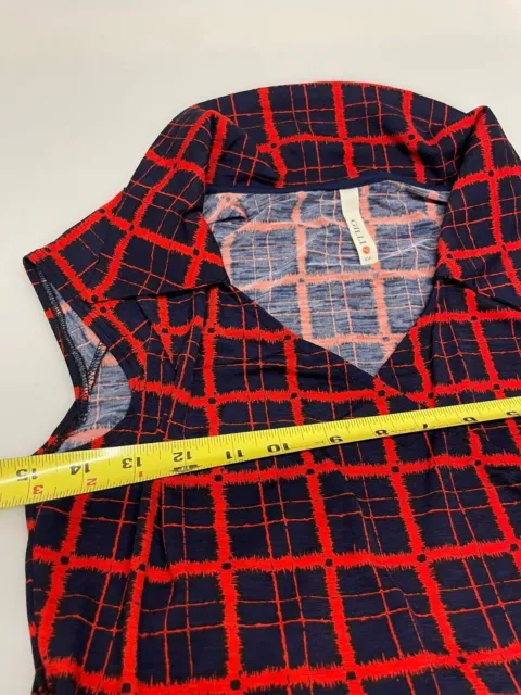 Gilli Dress Sleeveless Plaid Red M Women's #A3 3