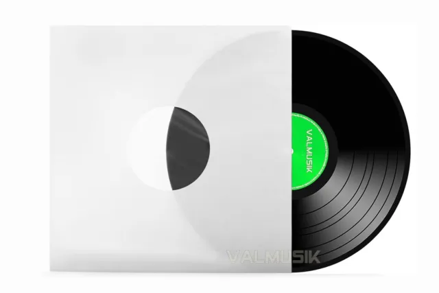 100 Fundas Interiores Blancas Para Disco Vinilo LP Y 12" De Papel Antiestaticas
