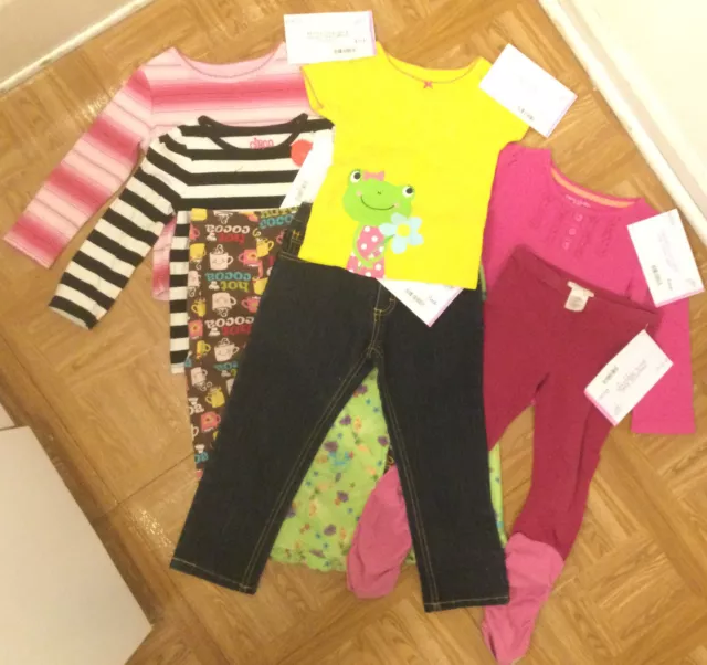Baby Girl Size 3T Clothes 8 Pc Pants/Shirts. Carters, Baby Gap, Circo, Real Love