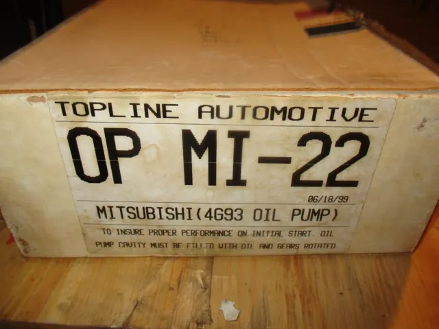 NEW TOPLINE Engine Oil Pump-Eng 4G93 057-1279 OPMI22 1.8L DODGE EAGLE MITSUBISHI