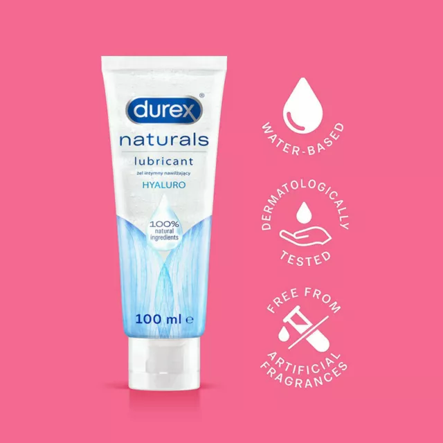 Durex Naturals Hyaluro Lubricante Base Al Agua Con Ácido Hialurónico 100ml 3