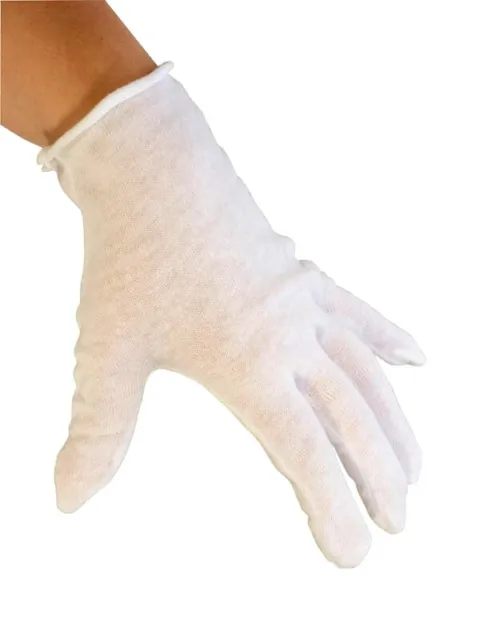 Inspection Gloves White Cotton Glove Lisle 1 Dz for Jewelry Silverware and Coins