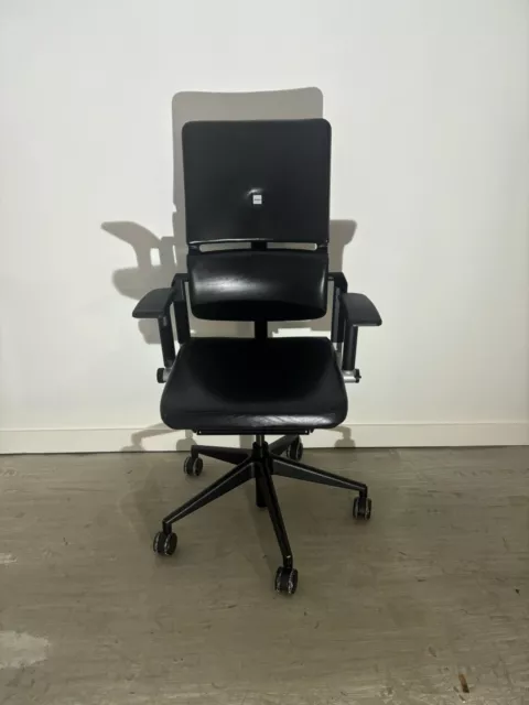 Steelcase Please V2 Black Leather Ergonomic Adjustable Task Office Chair