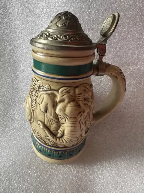 1990 Avon Mini Stein Endangered Species Collection: The Asian Elephant Brazil