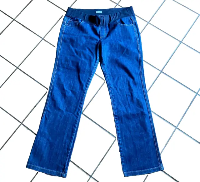 Premaman Pantaloni Jeans Premaman Usati 2 Volte Colore Blue In Cotone Tg.l