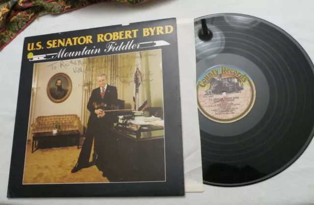 LP, U.S. Senator Robert Byrd, Mountain Fiddle, INSCRIBED/SIGNED BY BYRD, VG++