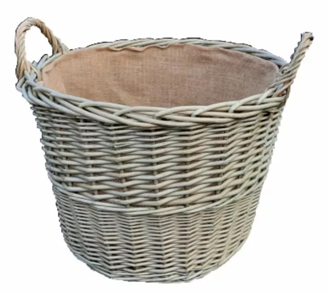 Willow Log Basket 2 Colours Log Holder Willow Laundry Basket Log Store Fireside