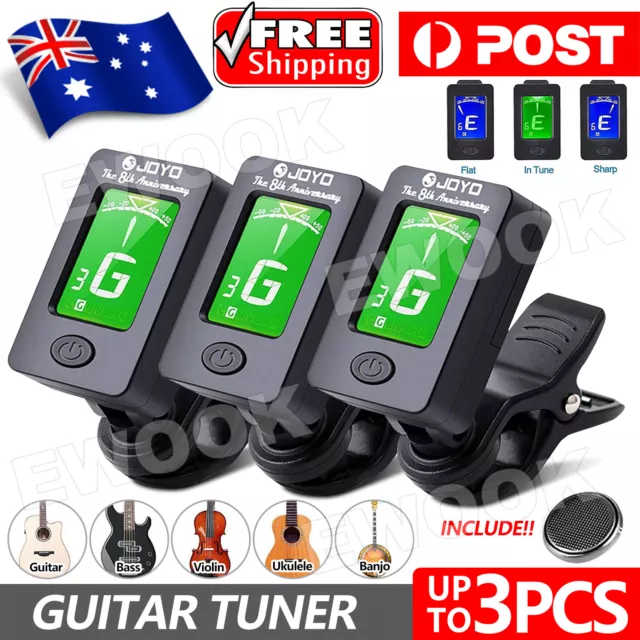 Tuner Guitar Violin Ukelele Bass Tuner Multifunction LCD Electronic Clip Digital
