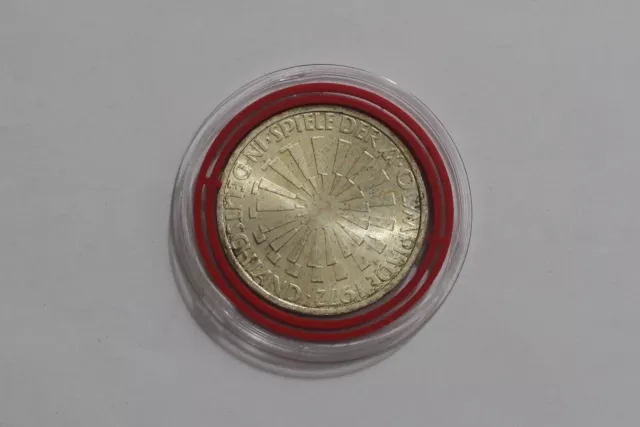 🧭 🇩🇪 Germany Federal 10 Mark 1972 J Silver Munich Olympics B63 #62 Bx2.
