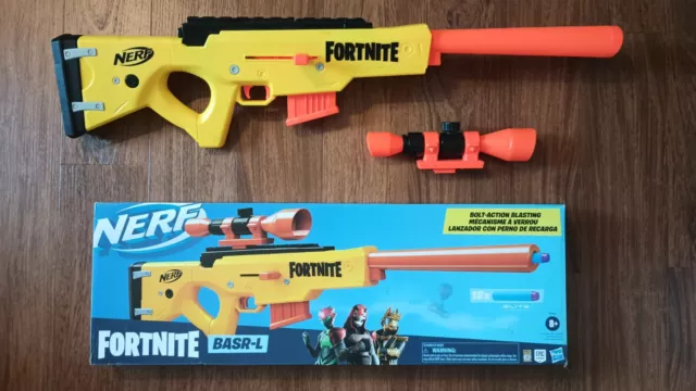 Nerf Fortnite BASR-R Sniper Gun Dart Blasting