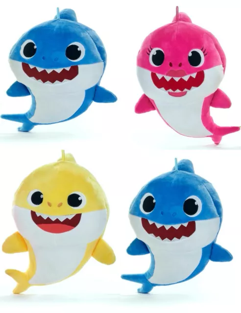 Baby Shark Large Plush 10 INCH Pink Yellow Blue Great SHARK Super Soft Toy