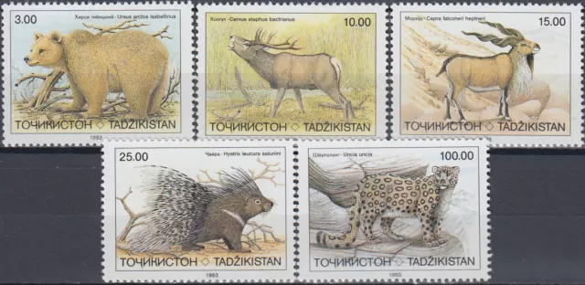 Tayikistán Wildlife Protection 1993 montado-10 euros