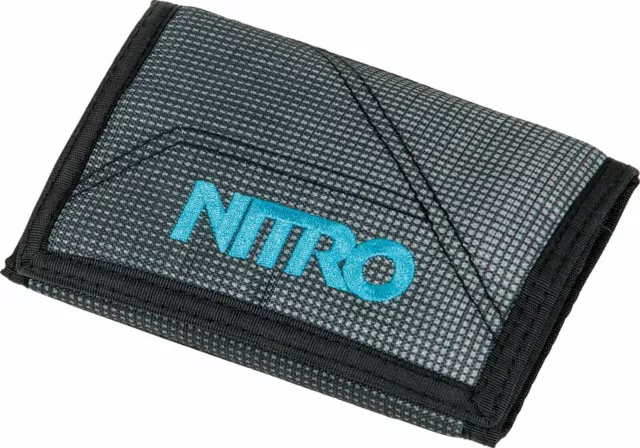 NITRO Daypacker Collection Wallet Geldbörse Blur - Blue Trims Grau Schwarz