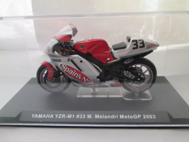 Marco Melandri Moto Gp Yamaha Yzr-M1 #33 2003  1-24 Scale  Mototcycle  Model