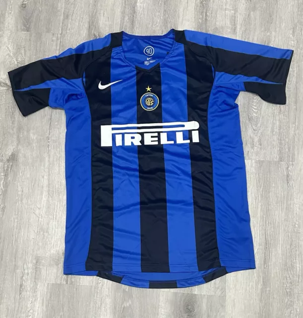 INTER MILAN ADRIANO Large Nike Shirt Jersey Soccer Football Brazil Maglia Top 54.99 PicClick UK
