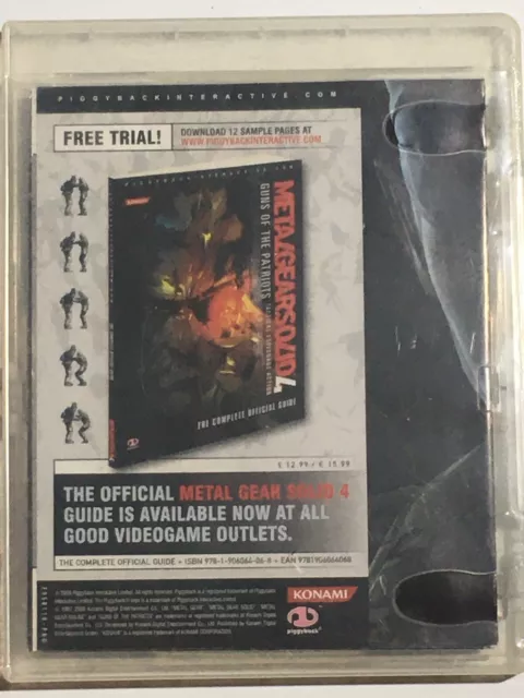METAL GEAR SOLID 4 For Sony PlayStation 3 PS3 Shooter Game Konami