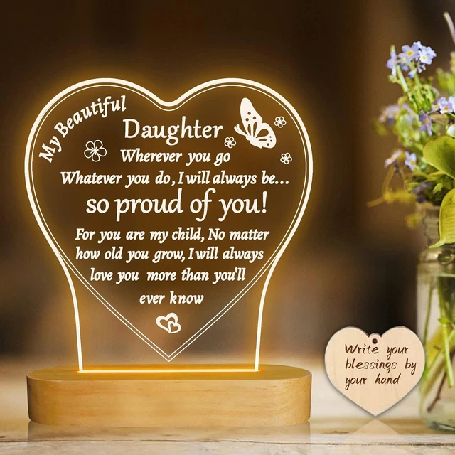 Believe In Yourself As Much As I Believe In You - Acrylic Night Lamp - To My Daughter, Gift For Daughter, Daughter Gift From Dad, Birthday Gift For Daughter, Christmas Gift