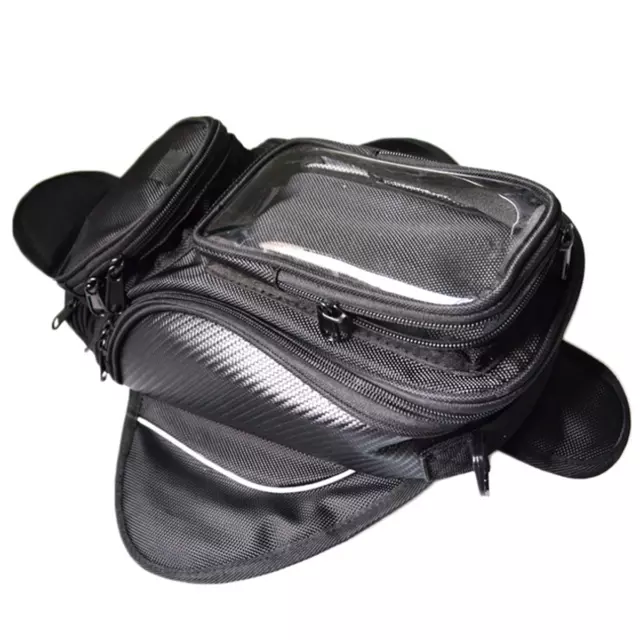 Magnetic Motorcycle Oil Fuel Tank Luggage Bag Black GPS Phone Holder Waterproof