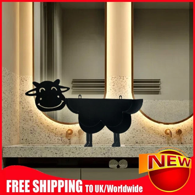 Cows Shaped Paper Holders Iron Art Rolling Paper Storage Shelf Home Merchandises