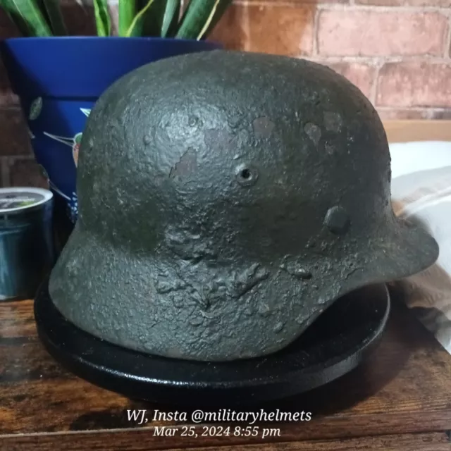 ww2 german helmet gloopy camo. M35 From Holland