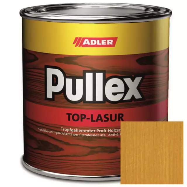 Adler Pullex TOP-LASUR - Profi Holzlasur - für Außenbereich Eiche 2,5 l