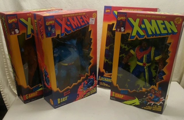 Toy Biz 1994 X-Men Beast Gambit Bishop 10" Action Figure Lot Of 4 Sealed NIB