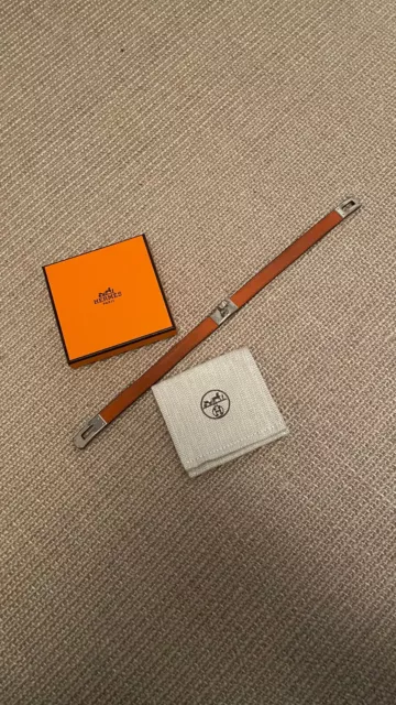 Hermès Lederarmband "Kelly Double Tour" orange