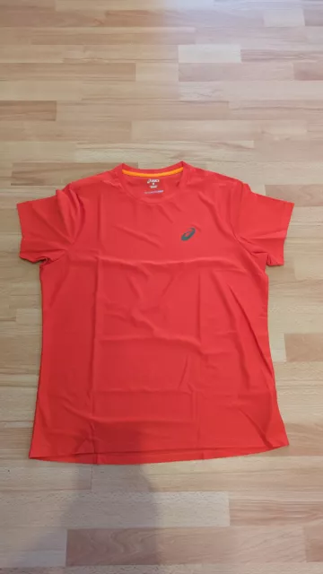 Shirt Running Essentials Tee Asics Motion Dry Rot Größe L