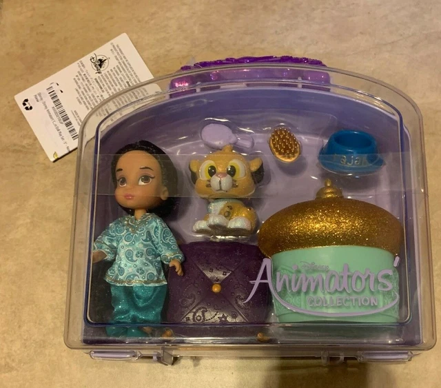 DISNEY ANIMATORS COLLECTION Jasmine Aladdin Mini Doll Playset NEW in