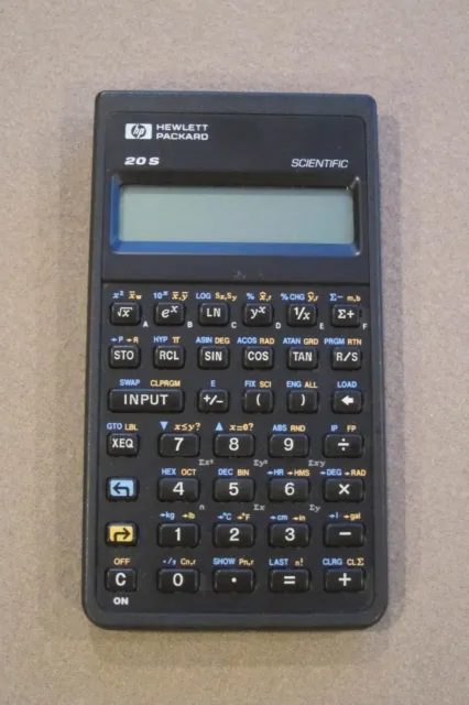 Hewlett-Packard HP 20S Calculator 3141S w/Slip Case, PASSES SELF-TEST