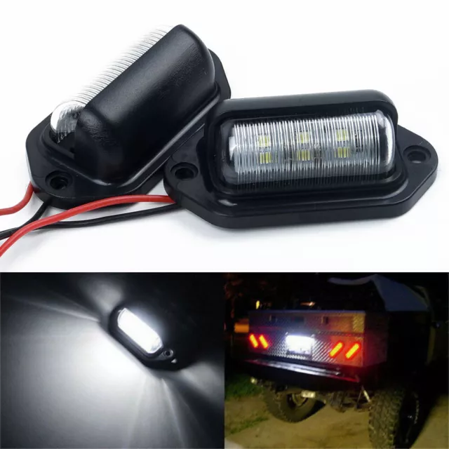 1 Coppia 10-30V LED Targa Luce Passo Porta Lampada per Auto Barca Camion Trailer 2