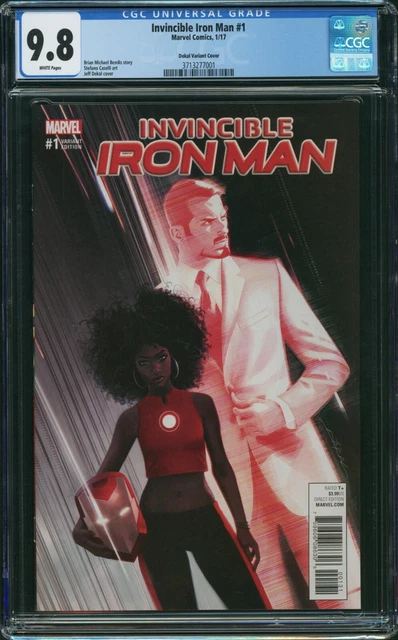 Invincible Iron Man #1 Dekal Variant (Marvel, 2017) CGC 9.8 - 1:25 Riri Williams