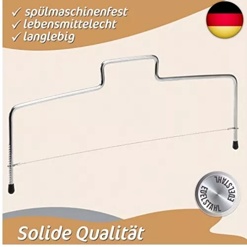 4smile Tortenschneider – Edelstahl Tortenbodenschneider 32cm – Kuchenschneider m 3