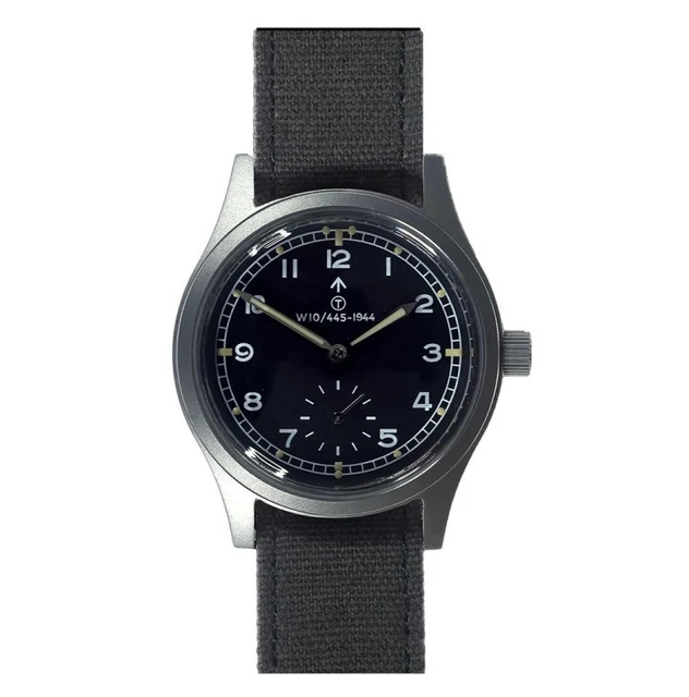 Montre MWC Dirty Dozen Homme - Mécanique Quartz - Acier Noir Tissu Militaire - Neuf Avec étiquettes
