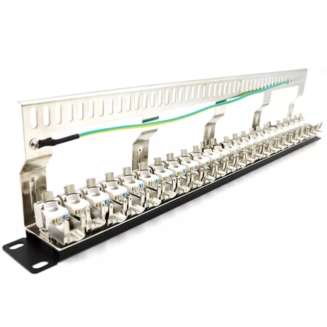 Cat7 Patch Panel 24Port CAT7/CAT6A  Patch Panel Full Shielded Incl. 24X2859