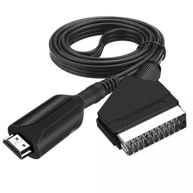 Adattatore audio video convertitore HDMI portatile compatibile con Scart per HD 2