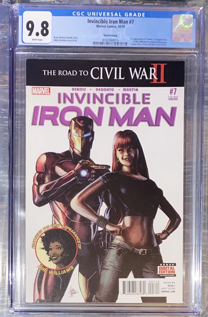 Invincible Iron Man #7 2016 Marvel CGC 9.8 3rd Print 1ST RIRI WILLIAMS MCU 🔥