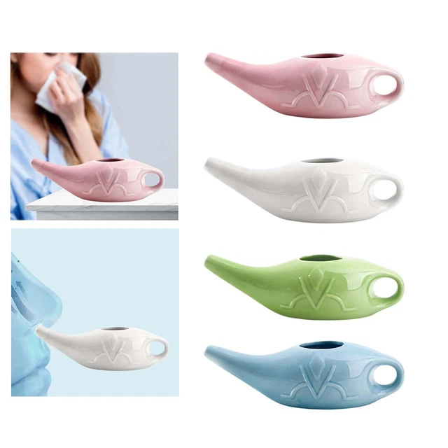 Le pot en céramique  Pot à bec confortable pour le rinçage nasal élimine