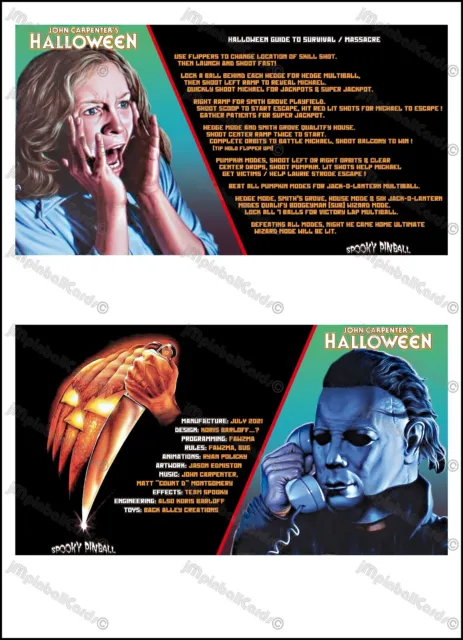Spooky Pinball Halloween 2021 Cartes Instructions Flipper Custom 2