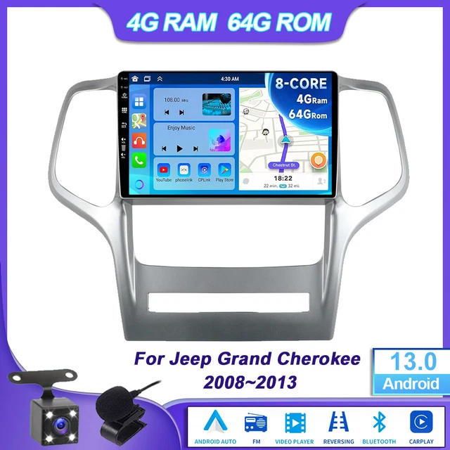 Radio Android 10.1" Con GPS, DAB+, CarPlay Para Jeep Grand Cherokee WH/WK 2005-2007 - 4+64GB, 2 DIN